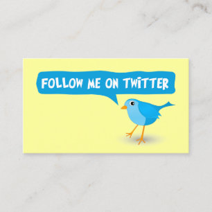 Volg me op Twitter Yellow Profile Visitekaartjes