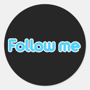 Volg me ronde sticker