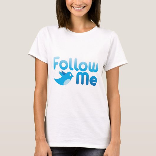 Volg me Twitter de heer Funny Parody T-shirt (Voorkant)