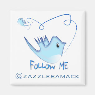 Volg ME Twitter Geschenken en wervelingen T-shirts Magneet