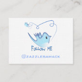 Volg ME Twitter Geschenken en wervelingen T-shirts Visitekaartje (Achterkant)