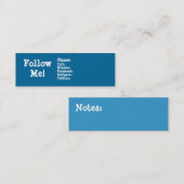 Volg me! Twitter Mini Visitekaartje (Voorkant / Achterkant)