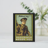 Volg me! ~ Uw land heeft u nodig Briefkaart (Staand voorkant)