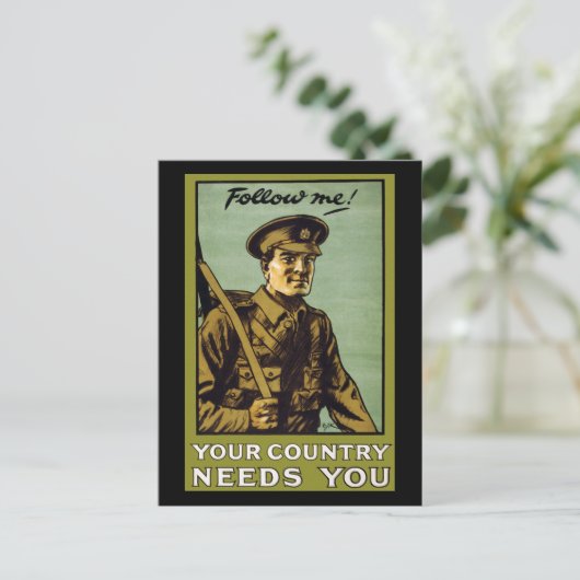 Volg me! ~ Uw land heeft u nodig Briefkaart (Staand voorkant)