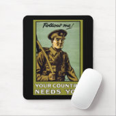 Volg me! ~ Uw land heeft u nodig Muismat (Met muis)