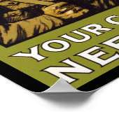 Volg me! ~ Uw land heeft u nodig Poster (Hoek)