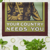 Volg me! ~ Uw land heeft u nodig Theedoek (Gevouwen)