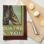 Volg me! ~ Uw land heeft u nodig Theedoek (Quarter Fold)