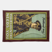 Volg me! ~ Uw land heeft u nodig Theedoek (Horizontaal)