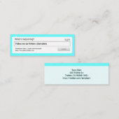 Volg me (wat gebeurt er?) mini visitekaartje (Voorkant / Achterkant)