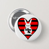Volg me White Rabbit Ronde Button 5,7 Cm (Voorkant /achterkant)