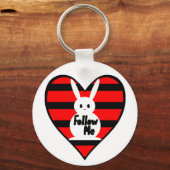 Volg me White Rabbit Sleutelhanger (Voorkant)