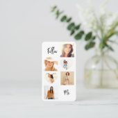 Volg mij 6 Instagram Fotocollage Social Media Visitekaartje (Staand voorkant)