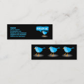 Volg mij Blue Bird Slim profiel Visitekaartjes (Voorkant / Achterkant)