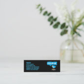 Volg mij Blue Bird Slim profiel Visitekaartjes (Staand voorkant)