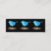 Volg mij Blue Bird Slim profiel Visitekaartjes (Achterkant)