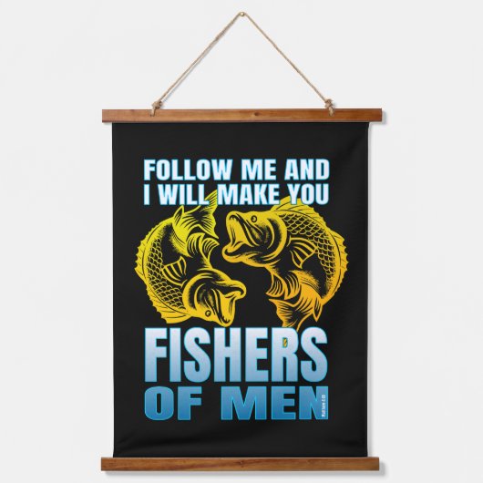 Volg mij en ik zal u vissers van mannen maken hangend wandkleed (Voorkant)