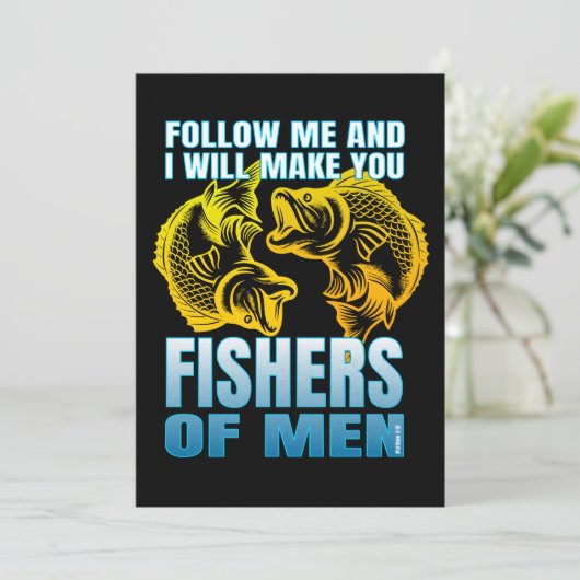 Volg mij en ik zal u vissers van mannen maken kaart (Staand voorkant)