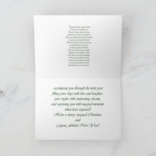 "Volg mij"" Feestdagen Kaart (Binnen)