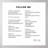 Volg mij gedicht muur kunst poster (Voorkant)