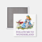 Volg mij - ik neem je mee naar Wonderland! Magneet (Voorkant / Achterkant)
