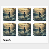 Volg mij - Jezus Christus citaat Christelijk geloo Vierkante Sticker (Vel)