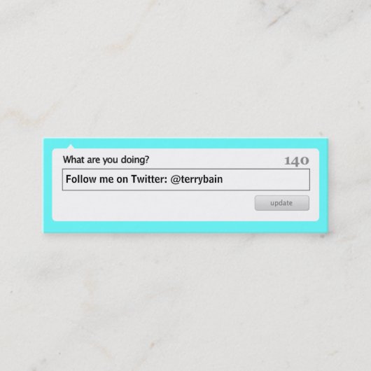 Volg mij mini visitekaartje (Voorkant)