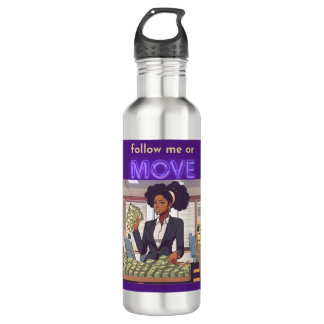 Volg mij of beweeg waterfles 