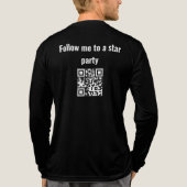 Volg mij op een Star Party Tri-Blend Shirt (Achterkant volledig)