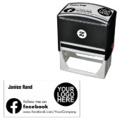 Volg Mij op Facebook Logo Zelfinktende Stempel (In situ)