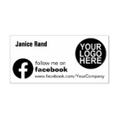 Volg Mij op Facebook Logo Zelfinktende Stempel (Design)