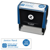 Volg mij op INSTAGRAM Logo Zelfinkende Stempel (In situ)
