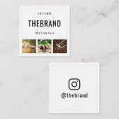 Volg mij op Instagram Vierkante Visitekaartje (Voorkant / Achterkant)