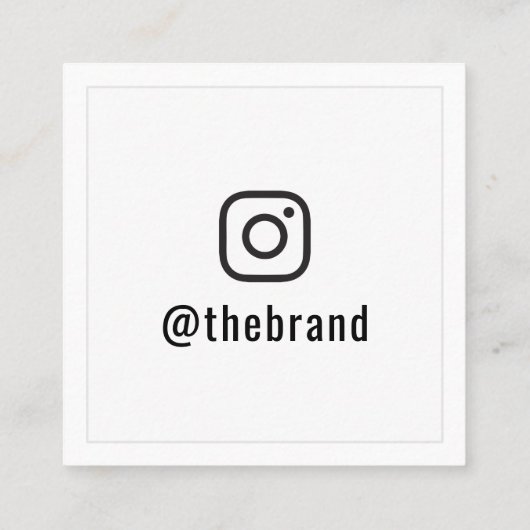 Volg mij op Instagram Vierkante Visitekaartje (Achterkant)