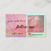 Volg mij op Instagram Visitekaartje (Voorkant)