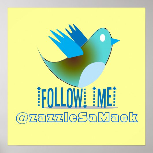 Volg mij op je Twitter-adres Poster (Voorkant)