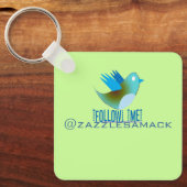 Volg mij op je Twitter-adres Sleutelhanger (Voorkant)