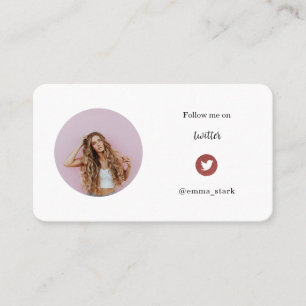 Volg mij op Twitter foto minimalistische influence Contactkaartje