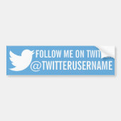 Volg mij op Twitter ( gebruikersnaam) Bumpersticker (Voorkant)