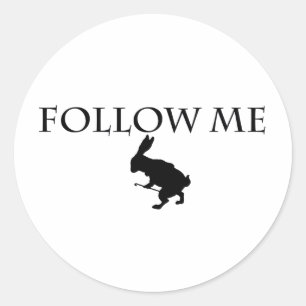 Volg mij ronde sticker