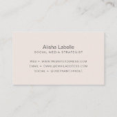 Volg mij Social Media Square Grid Fotocollage Visitekaartje (Achterkant)