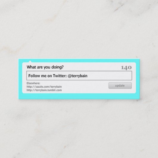 Volg mij Sociale Media Mini Visitekaartje (Voorkant)