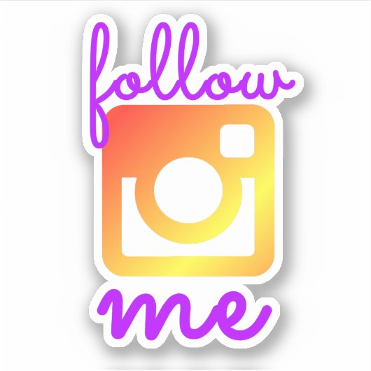 Volg mij sticker (Voorkant)