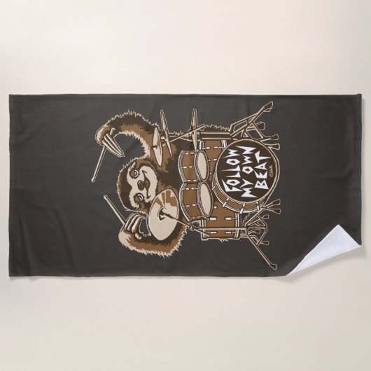 Volg mijn eigen ritme strandlaken (Voorkant)