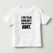 Volg mijn tante grappig kinder shirts (Voorkant)