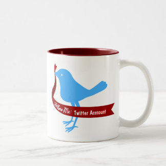 Volg mijn tweet-Mok Tweekleurige Koffiemok