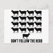 Volg niet de herder van de schapen - wees jezelf briefkaart (Voorkant)