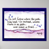 Volg niet waar het pad kan leiden— poster (Voorkant)