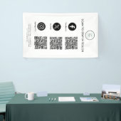 Volg ons bedrijf met sociale media QR-code Spandoek (Beurs)
