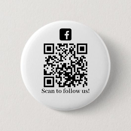 Volg ons Business QR-code Ronde Button 5,7 Cm (Voorkant)